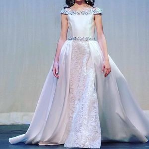 Ivory Ritzee Crown Girls Pageant Gown